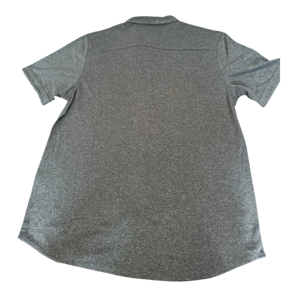 OGIO OG141 Gravitate Men's Large Heather Gray Full Button Short Sleeve Polo NWT - Picture 7 of 9